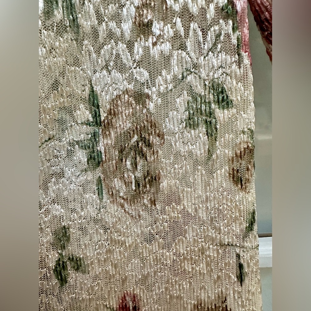 Vintage R&M Richards Floral Rose Lace Duster Cardigan Romantic Fairy Size 10P - Picture 7 of 11